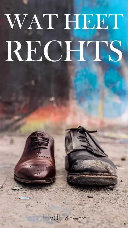 Paar leren herenschoenen heet rechts, een gepolijst bruin en een zwart met slijtageplekken