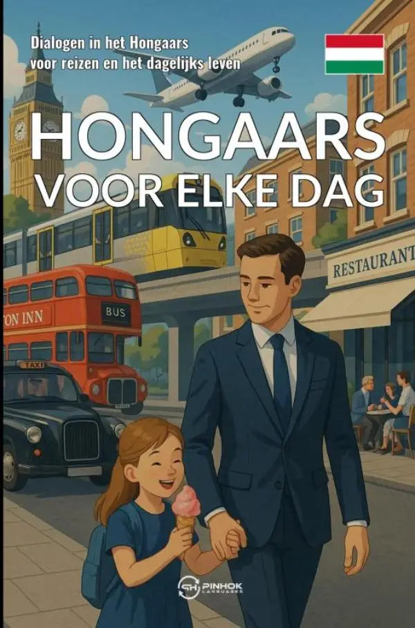 De boekomslag van hongaars voor elke dag toont een man en meisje hand in hand op een stadstraat voor dagelijks leven doeleinden