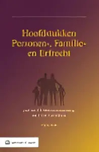 Boekcover van hoofdstukken personen- familie- en erfrecht met oranje verloop achtergrond door wolters kluwer nederland