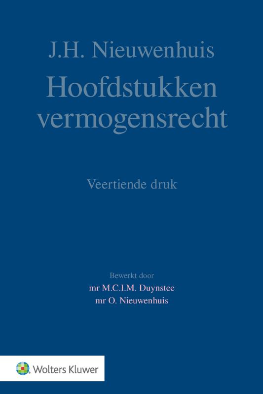 Blauw hardcover boek Hoofdstukken vermogensrecht 14e druk door J.H