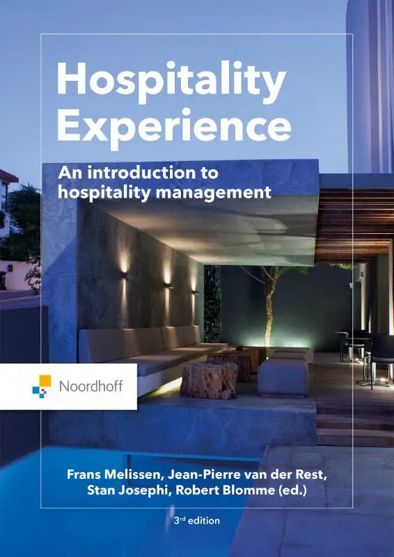 De cover van hospitality experience 3e editie van frans melissen en jean pierre noordhoff studentenboek