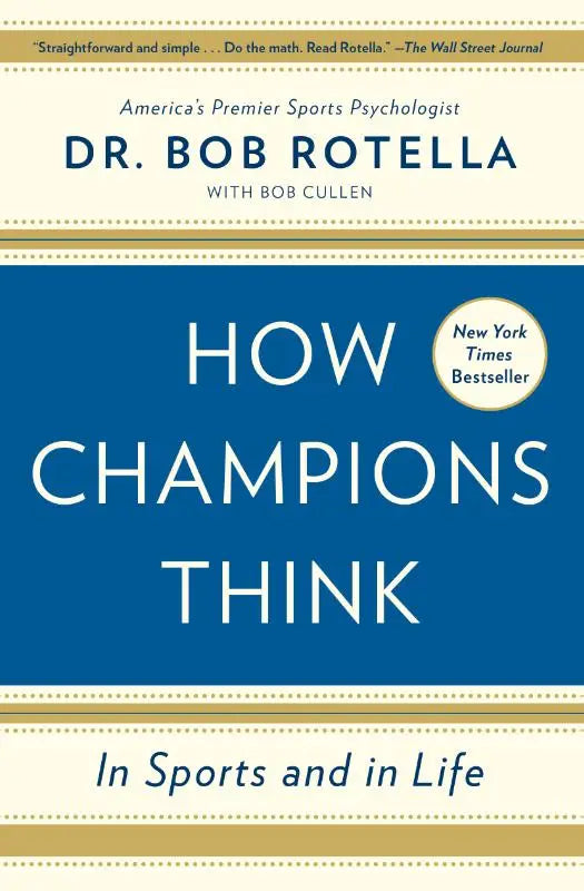 Blauw hardcover boek hoe champions think door dr over sport en hoe kampioenen denken in sport en leven