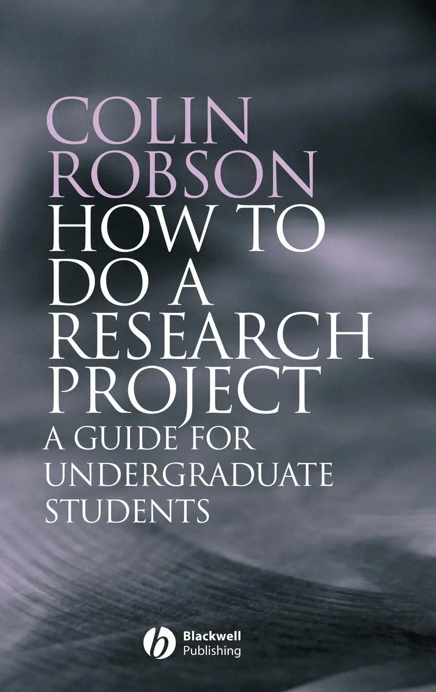 De boekcover van how to do a research project door colin robson is een gids voor undergraduate studenten over onderzoekprojecten