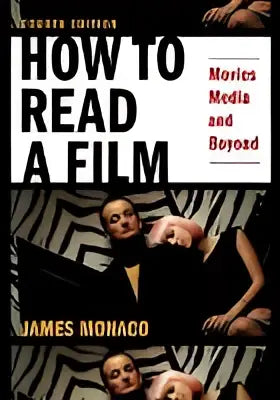 Het boek how to read a film toont een zwartwitfoto van drie lachende mensen met de titel in witte letters