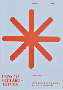 Minimalistische rode starburst graphic met geometrische lijnen op witte achtergrond voor how to research trends els dragt