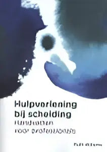 Boekcover van hulpverlening bij scheiding met abstract blauw grijs ontwerp voor relaties boeken van ruth willems