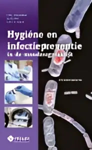 Promotionele afbeelding van hygiëne en infectiepreventie in de mondzorgpraktijk met blauwe medische katheters door alexa laheij en catherine volgenant van prelum uitgevers