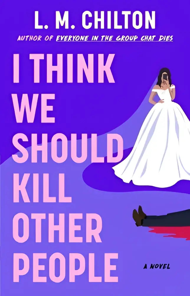 Paarse boekomslag van de roman i think we should kill other people door l met de focus op kill other people