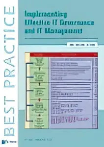 De afbeelding toont een gedrukt document over implementing effective it governance en it management met gestructureerde inhoud