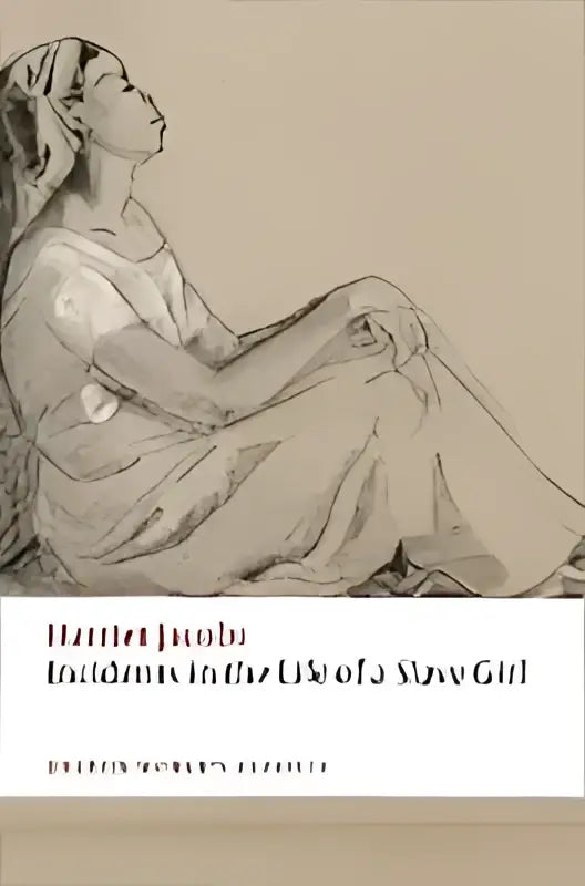 De boekomslag toont een fijne potloodschets van een vrouw in klassieke kleding met de titel Incidents in the life of a slave girl door Harriet Jacobs