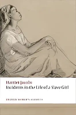 De boekomslag toont een fijne potloodschets van een vrouw in klassieke kleding met de titel Incidents in the life of a slave girl door Harriet Jacobs