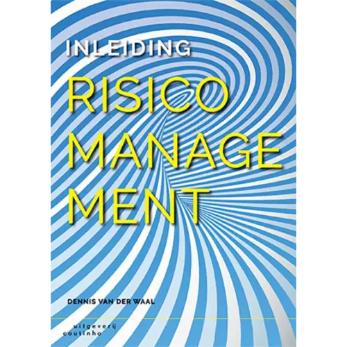 Boekcover Inleiding risicomanagement met Risico management in geel op spiraalblauw