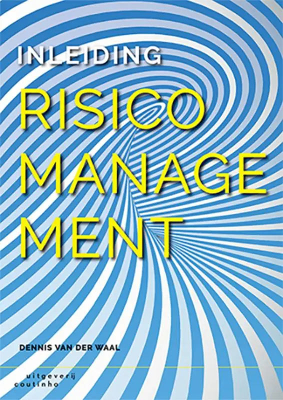Boekcover Inleiding risicomanagement met Risico management in geel op spiraalblauw