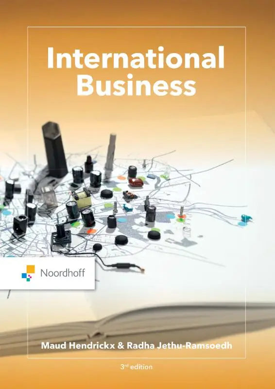 De cover van het internationale business leerboek derde editie door maud hendrickx en anuradha jethu-ramsoedh gepubliceerd door noordhoff