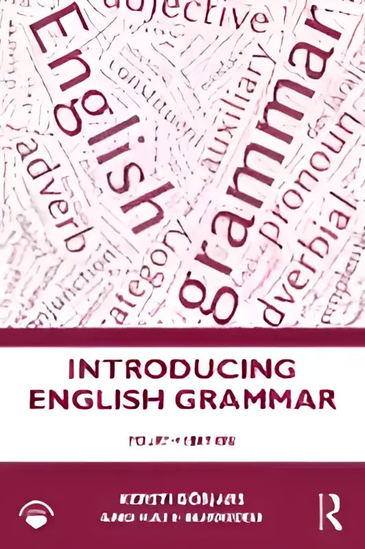Boekcover van introducing english grammar met titel in zwarte letters en namen van auteurs eronder
