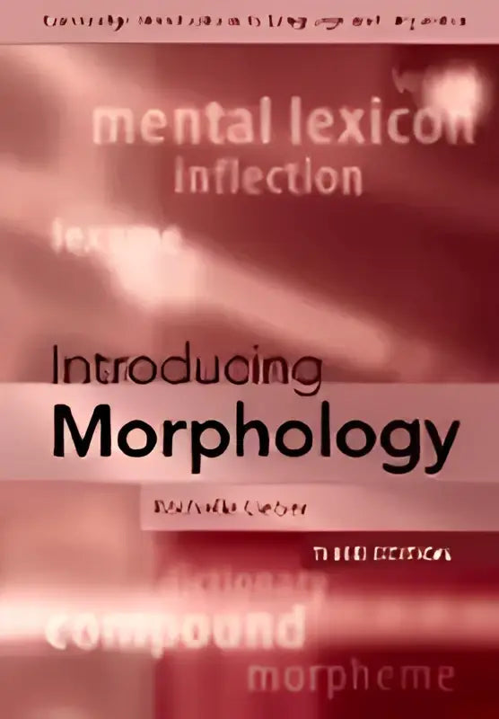 De omslag van het boek Introducing Morphology door Nicholas L met een blauwgroene achtergrond en gele titel