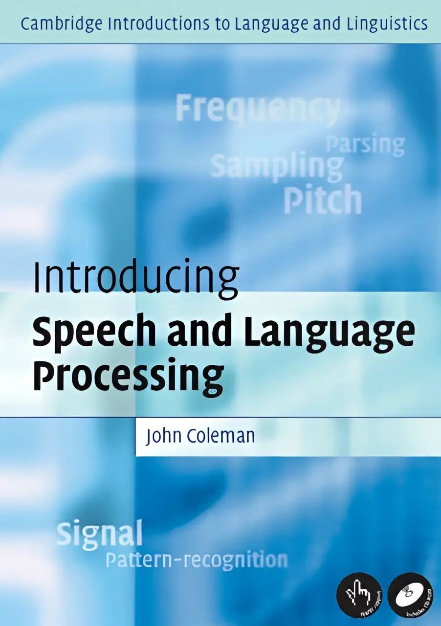 Blauw hardcoverboek introducing speech and language processing van john coleman over taalverwerking en spraak en taal