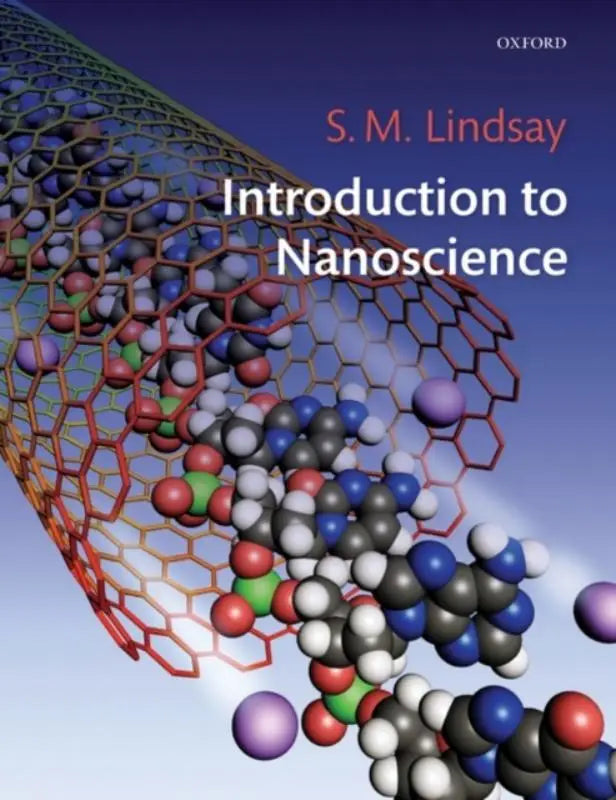 De boekcover van introduction to nanoscience door s dat integreert de kernconcepten van nanowetenschap in een helder ontwerp