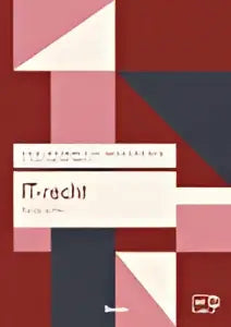 De cover van it-recht toont een geometrisch patroon met overlappende roze en zwarte driehoeken uitgegeven door koninklijke boom uitgevers