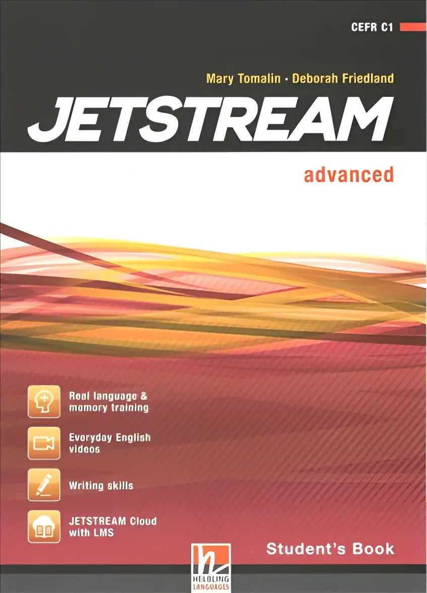 Jetstream Advanced Student’s Book + e-zone, CEFR C1-niveau, oranje-rode golven