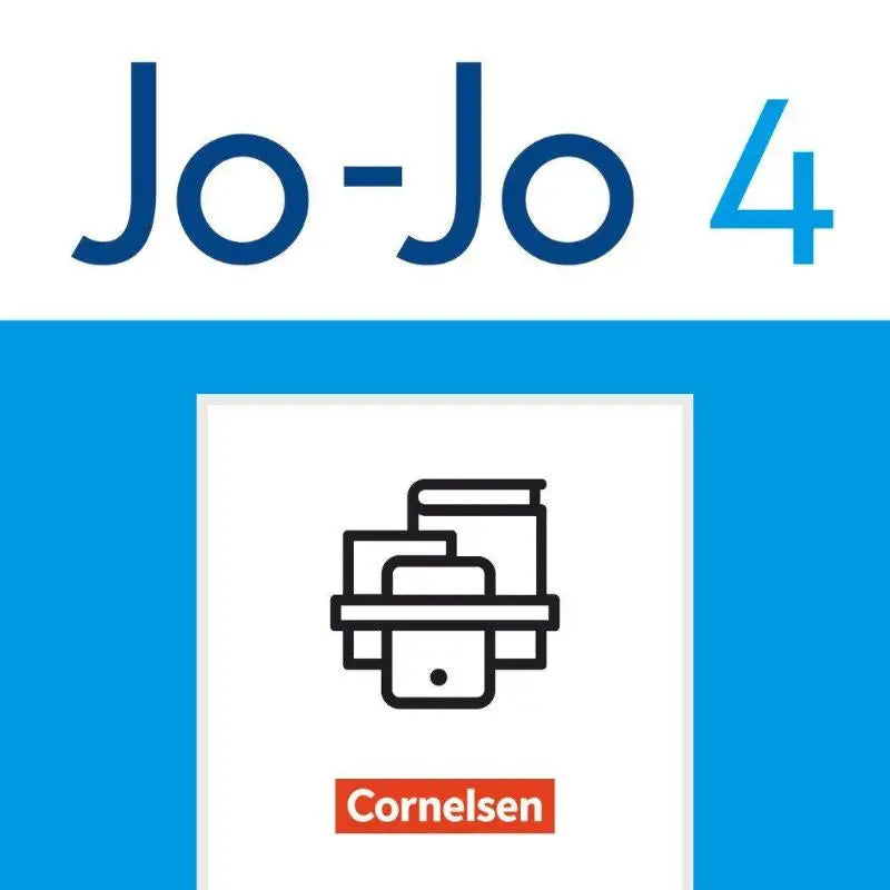Jo-jo sprachbuch 4 schuljahr allgemeine ausgabe 2024 met minimalistische zwarte lijnillustratie stapel boeken 10 stück im paket