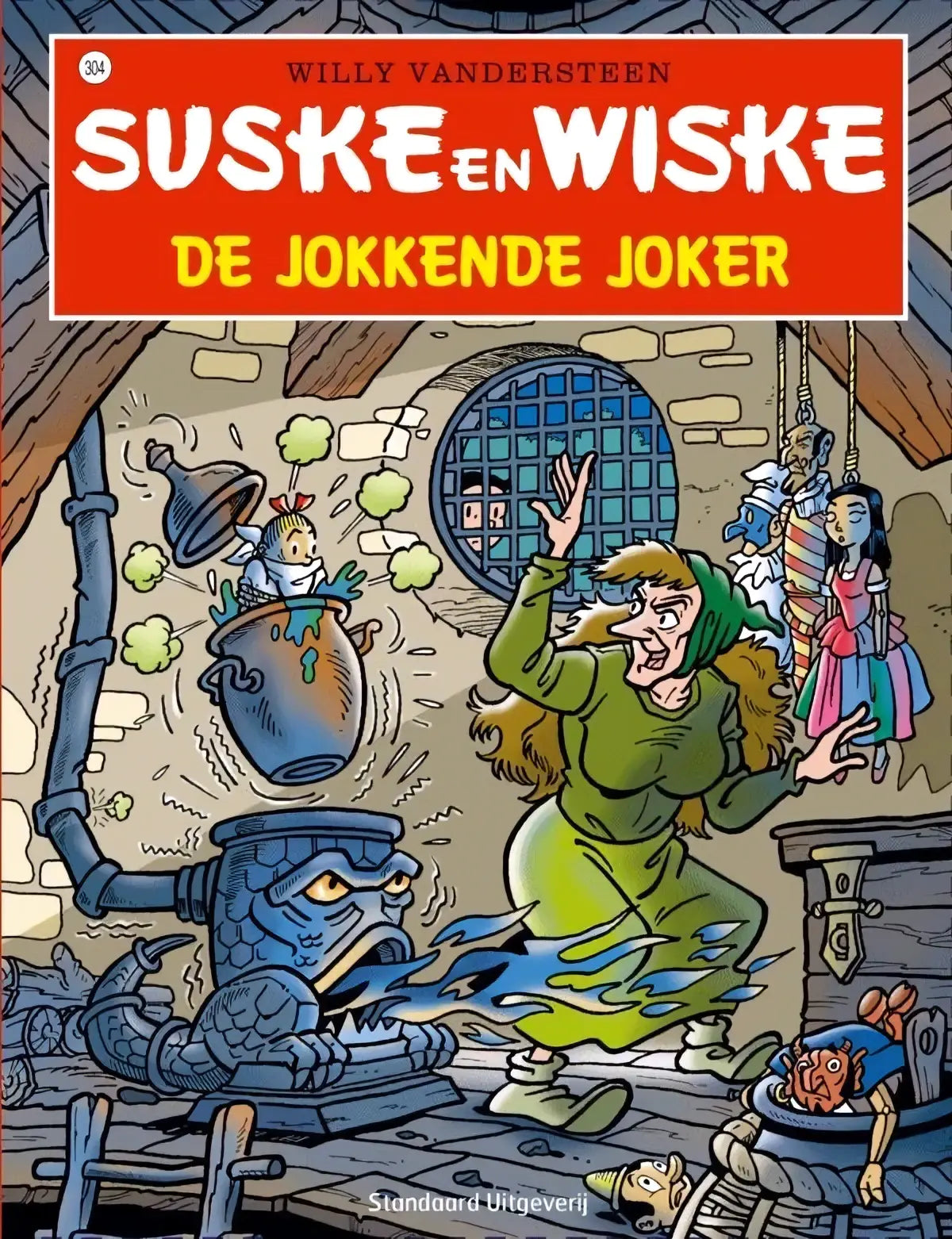 De jokkende joker stripboek van willy vandersteen met dynamische illustratie en levendige kleuren voor strips algemeen