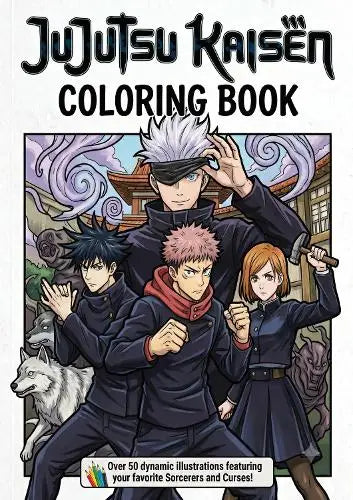 Jujutsu Kaisen Coloring Book - 50+ Single-Sided Coloring Pages for Anime Fans