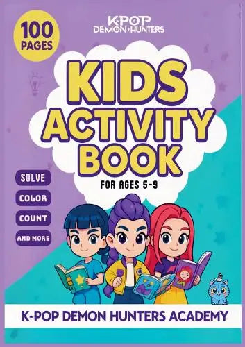 K-Pop Demon Hunter Activity Book for Kids - Activities Educational Learning Worksheets Printable Preschool Kindergarten School Quiet Children Toddler Busy Book