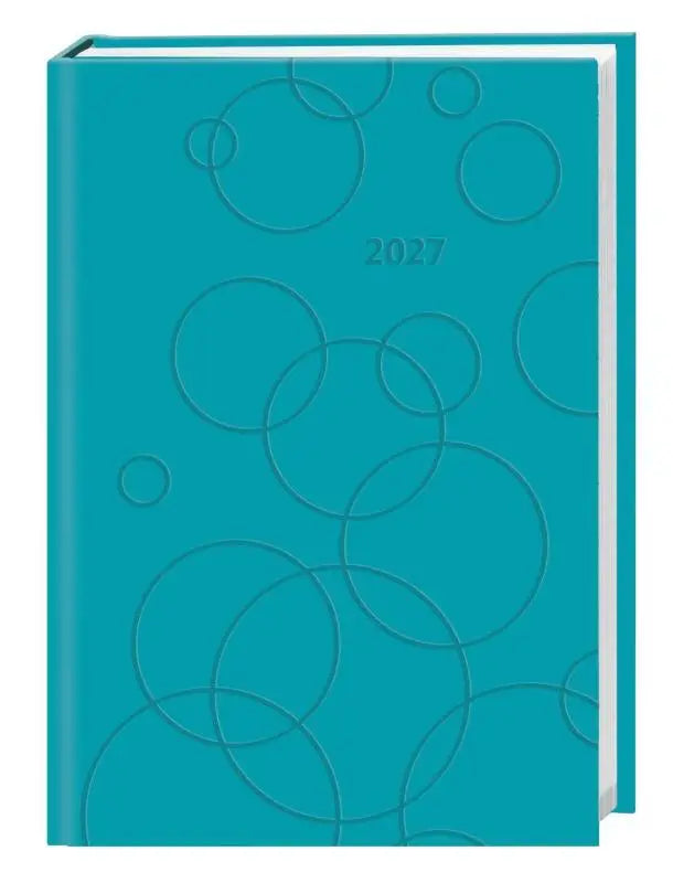 Kalenderbuch A6 blau 2027 - Praktischer Planer für den Alltag mit Wochen-Kalendarium. Taschenkalender in ruhigem Blau mit Platz für Termine und Notizen im Format 11,5 x 16,3 cm
