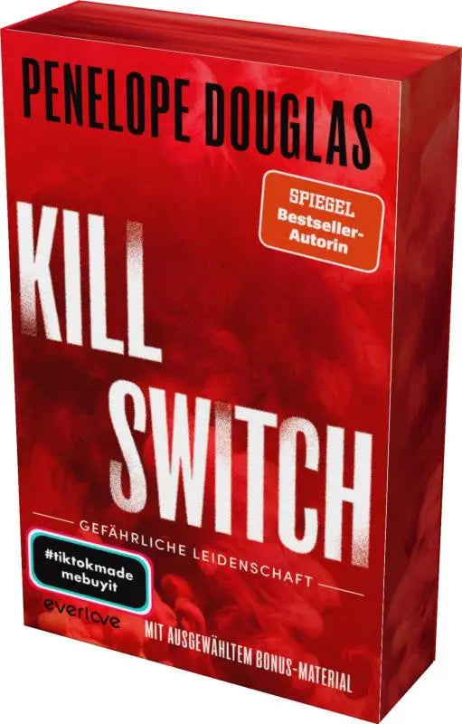 Rood boekdoos met witte tekst kill switch van penelope douglas in het product kill switch gefährliche leidenschaft