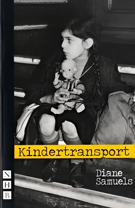 Zwarte-witte kindertransport boekcover van diane samuels, een modern classic die heeft gewonnen, uitgegeven door nhb
