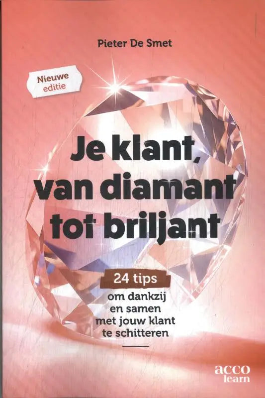 Een zakelijk boek met een sprankelende hartvormige diamant op de cover over bedrijfskunde hoger onderwijs