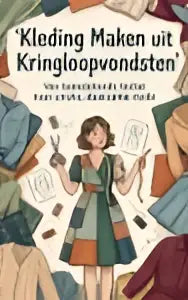 Het boek Kleding Maken uit Kringloopvondsten toont kleurrijke kinderen in traditionele kleding en richt zich op duurzame mode van tweedehands textiel