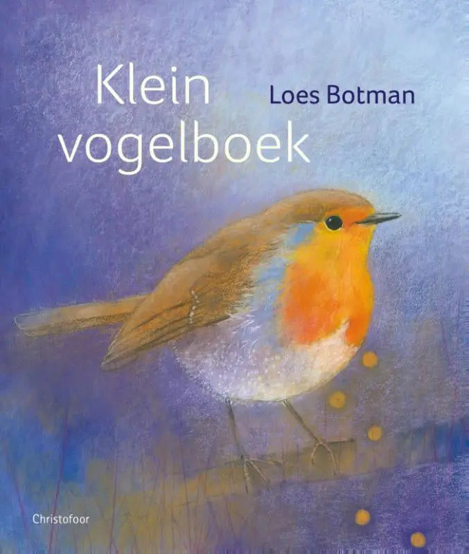 A charmant geïllustreerde europese roodborst met zachte aquareltexturen in het klein vogelboek van Loes Botman voor binnen peuterboeken