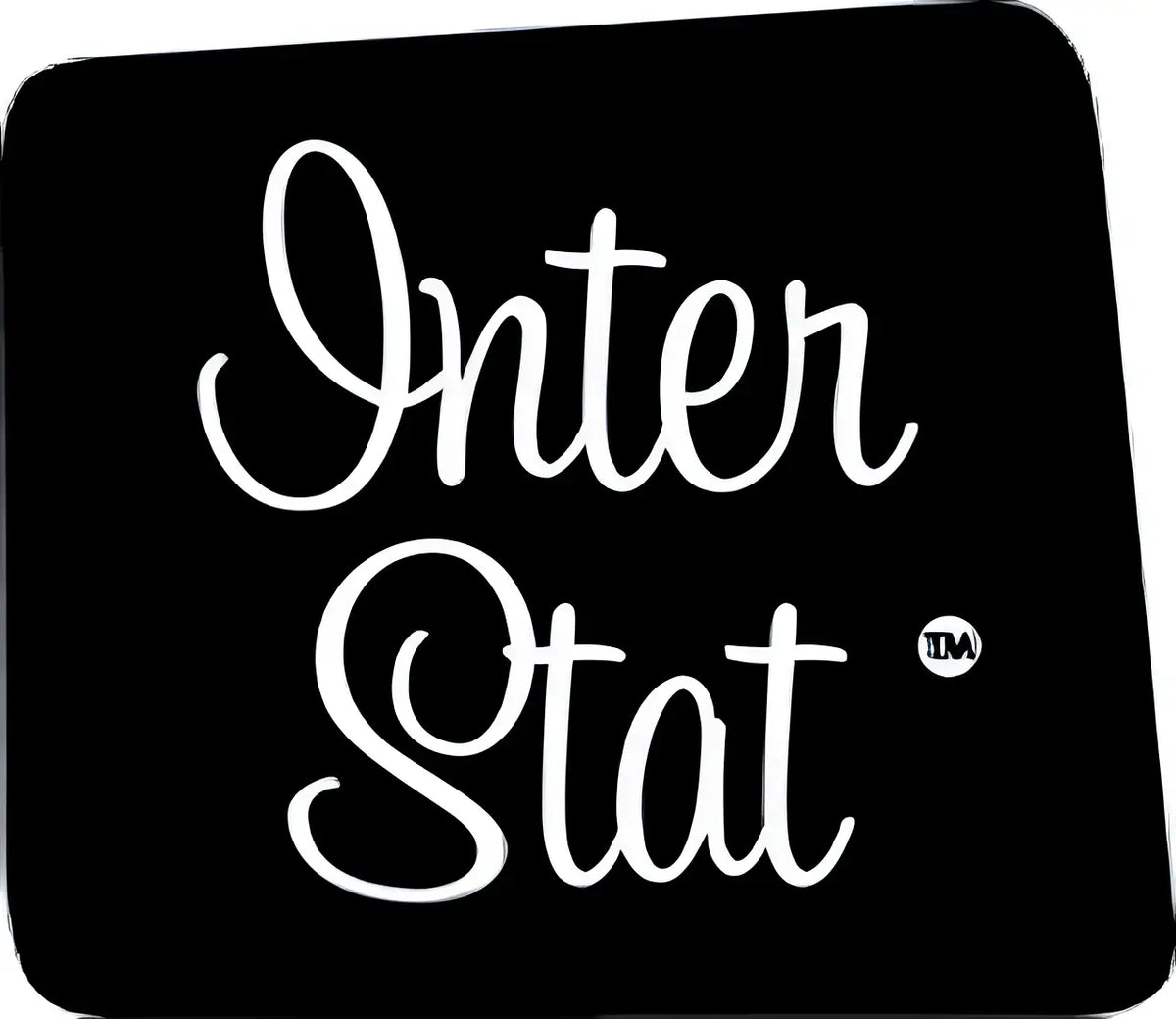 Zwarte rechthoekige interstat logo met afgeronde hoeken op de voorkant van kleurboek xl mandala superdik met meerdere technieken
