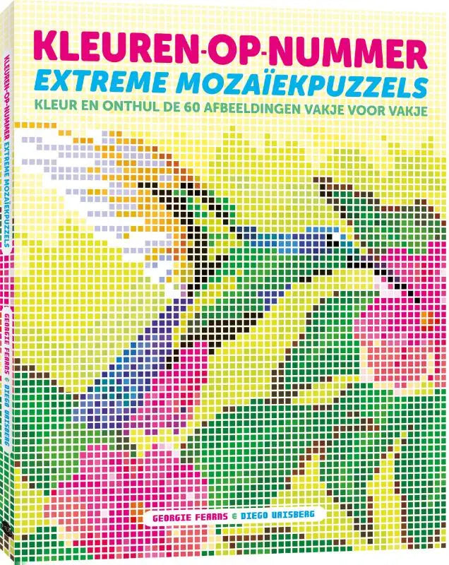 Kleuren-op-nummer: extreme mozaïekpuzzels - Kleur en onthul de 60 afbeeldingen vakje voor vakje