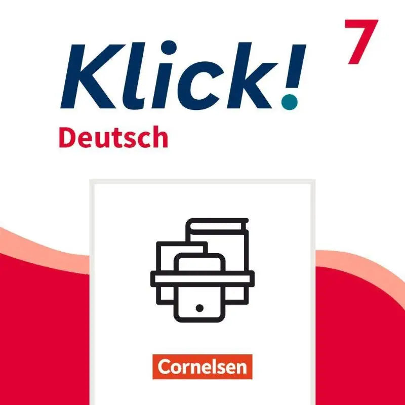 Deutsch klick 7 schuljahr arbeitshefte-paket mit digitalen medien und minimalistischer schwarzlinien-buchillustration