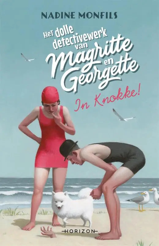 Rode eenkleurige badpak met bijpassende rode zwemcap gedragen door staande vrouw in knokke productfoto