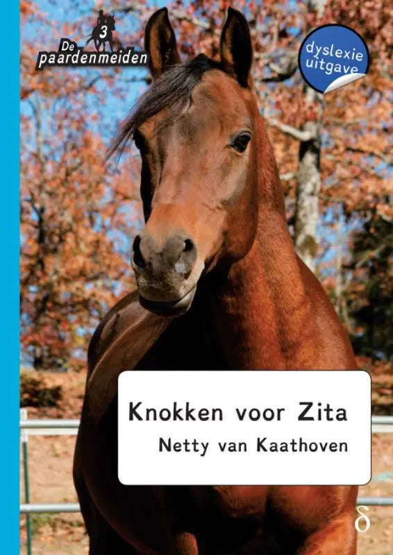 Cover van knokken voor zita uit de paardenmeiden deel serie met een bruine paard met donkere manen en expressieve ogen