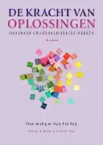 De kracht van oplossingen boek met een abstracte pastelbloemillustratie door insoo kim berg en kim berg