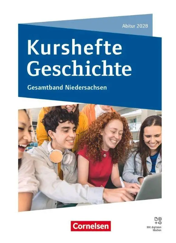 Blauw omslagen kurshefte geschichte scholboek met digitale media voor abitur niedersachsen 2028 uitgever cornelsen