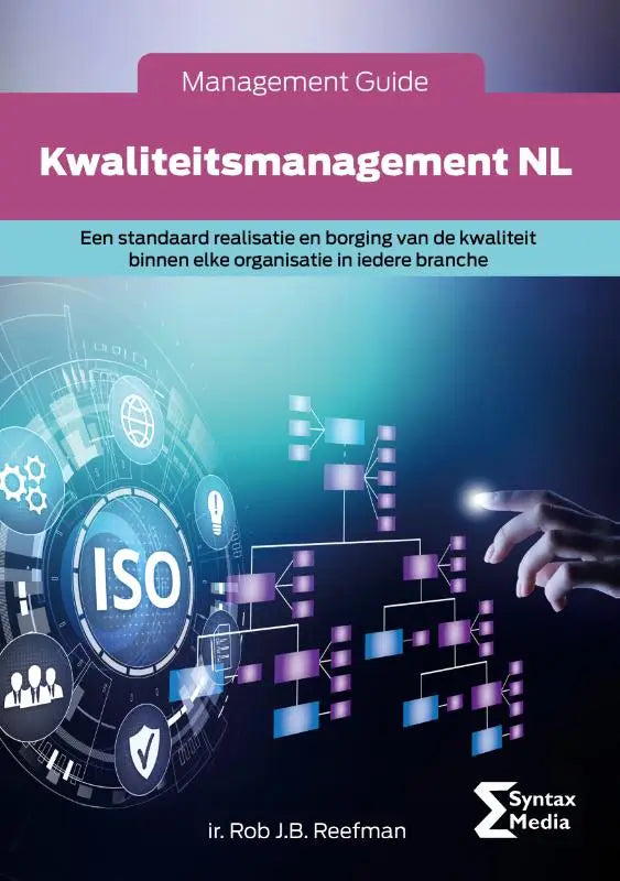 De cover van de managementgids kwaliteitsmanagement nl door ir met een strakke blauwe en witte vormgeving