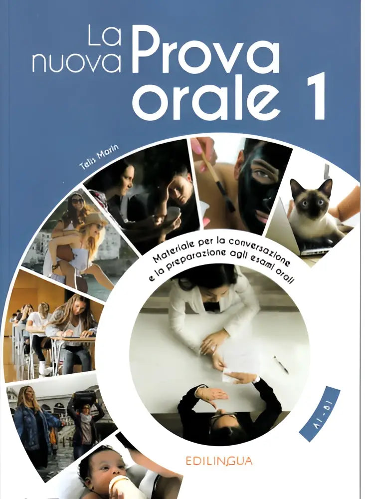 De cover van la nuova prova orale 1 door tali marin, uitgegeven door edilngua, geschikt voor a1-b1 niveau