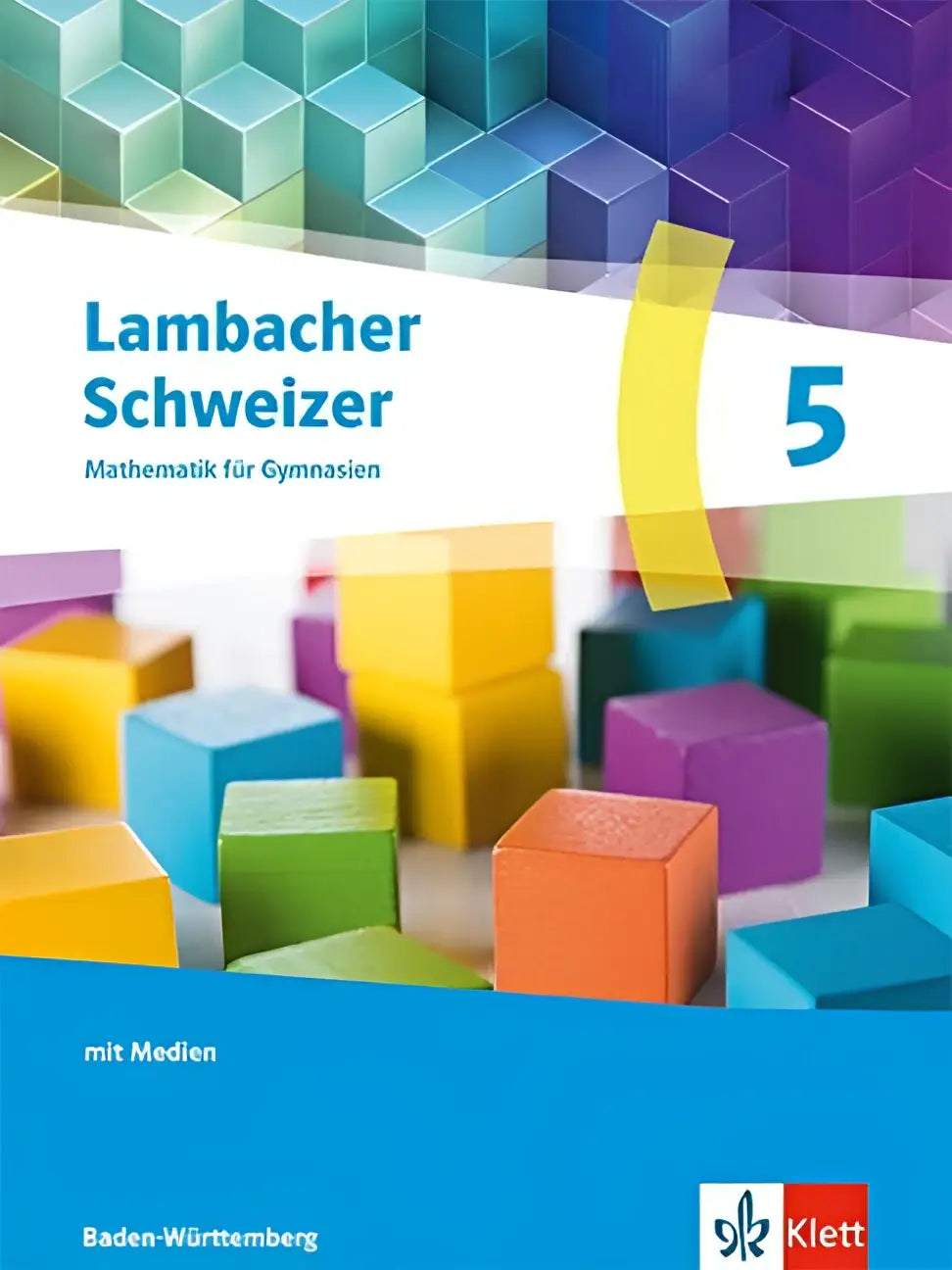 Lambacher schweizer mathematik 5 schulbuch mit medien bunte geometrische würfel cover klett verlag