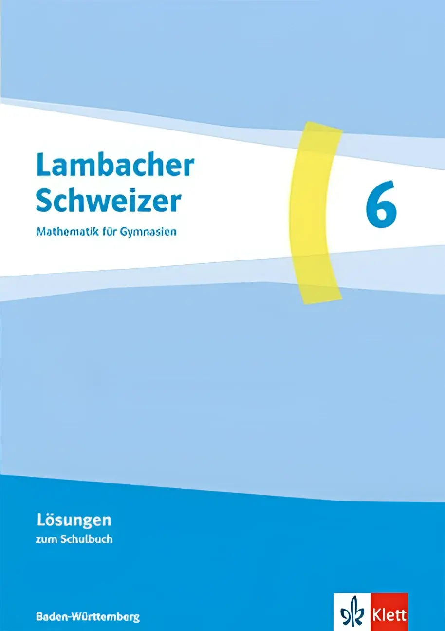 Blauwe en witte lambacher schweizer mathematik voor gymnasien leerboek klasse 6 met gele accentstrip