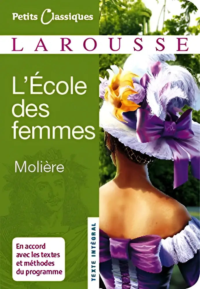 Paarse en witte veren hoed met grote strik van l’ecole des femmes voor elegante damesmode