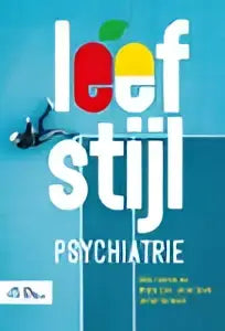 Boekcover van leefstijlpsychiatrie met bsl media stijl en kleurrijke typografie voor klinische psychologie