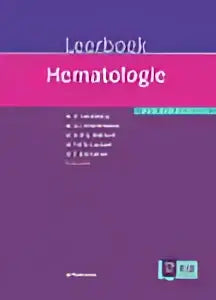Leerboek hematologie met paarse omslag en witte tekst uitgegeven door koninklijke boom uitgevers
