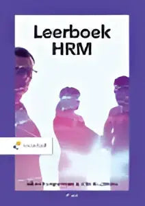 De cover van leerboek hrm door albert kampermans en frits kluijtmans toont een modern ontwerp met paarse en roze silhouetten op zwarte achtergrond