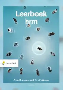 Boek leerboek hrm van albert kamperman en frits kluijtmans met lichtblauwe omslag en donkere cirkelpatronen